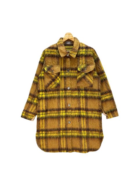 Other Designers GROOMING Checked Long Flannel Jacket #80-1442