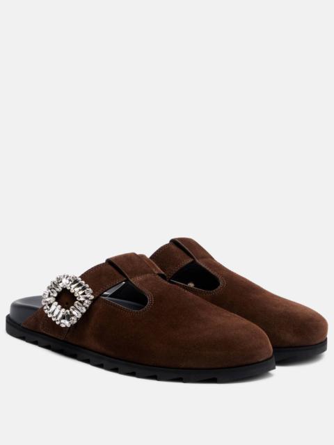 Roger Vivier Slidy Viv' suede mules