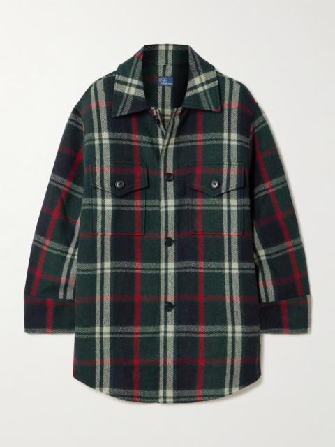 Polo Ralph Lauren Oversized Checked Wool-blend Shirt Jacket