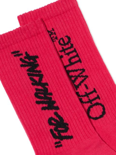 Off-White Mid Calf Socks