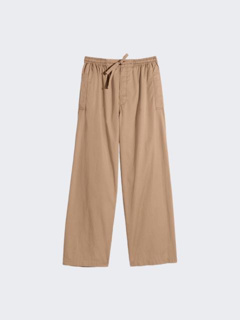 Lemaire Light Cotton Twill Pajama Trousers Cappuccino