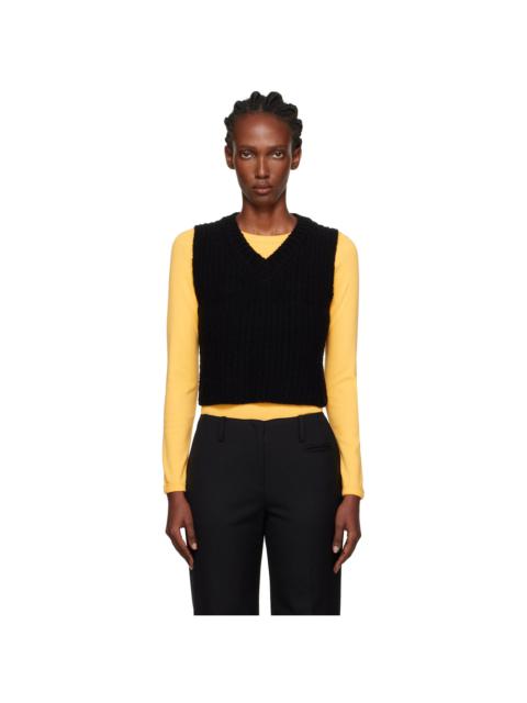 NOTHING WRITTEN Black Garine Wool Sweater Vest