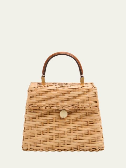 Cult Gaia Sybil Flap Rattan Crossbody Bag