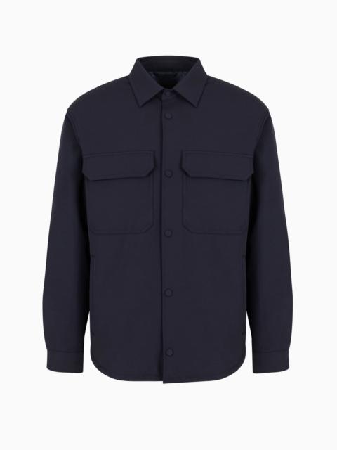 EMPORIO ARMANI Soft nylon comfort-fit shirt jacket