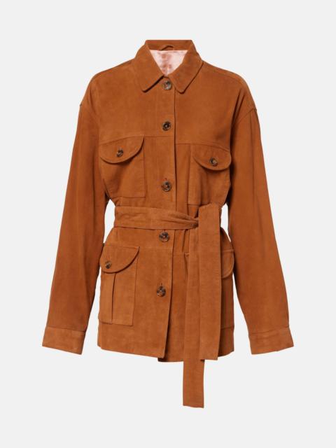 BLAZÉ MILANO Viva Sahariana belted suede jacket