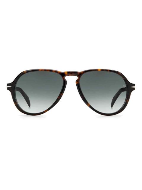 Other Designers David Beckham Green Shaded Pilot Men's Sunglasses DB 7079/S 0086/9K 55