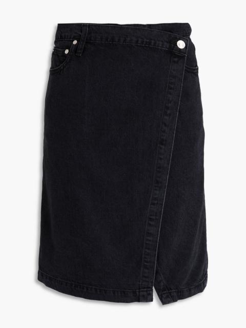 DEREK LAM 10 CROSBY Denim wrap skirt