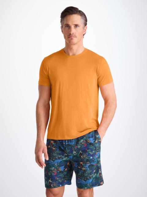 Derek Rose Men's T-Shirt Basel Micro Modal Stretch Apricot
