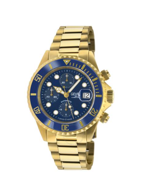 Other Designers Gevril Wall Street Chrono Chronograph Automatic Blue Dial Men's Watch 4153A