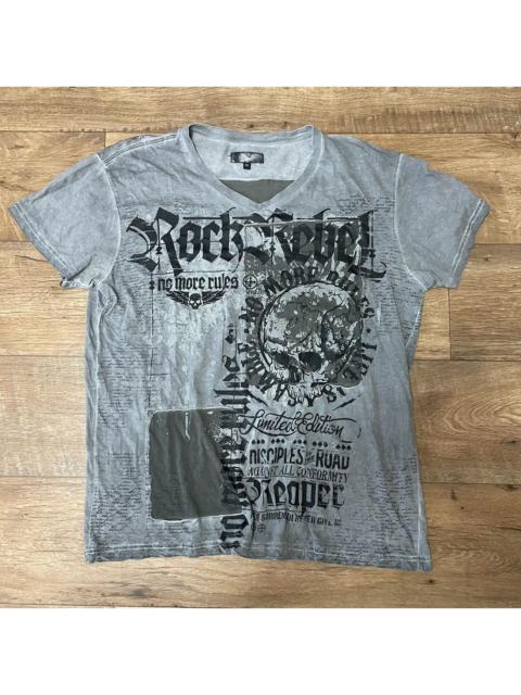 Other Designers Japanese Brand - Vintage Affliction Rock Rebel skull t-shirt
