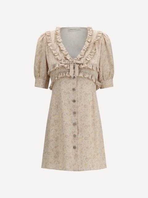 Alessandra Rich Floral Dress with ruffles