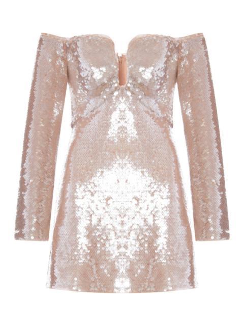 self-portrait Self-Portrait Women Off-Shoulder Sequin Mini Dress
