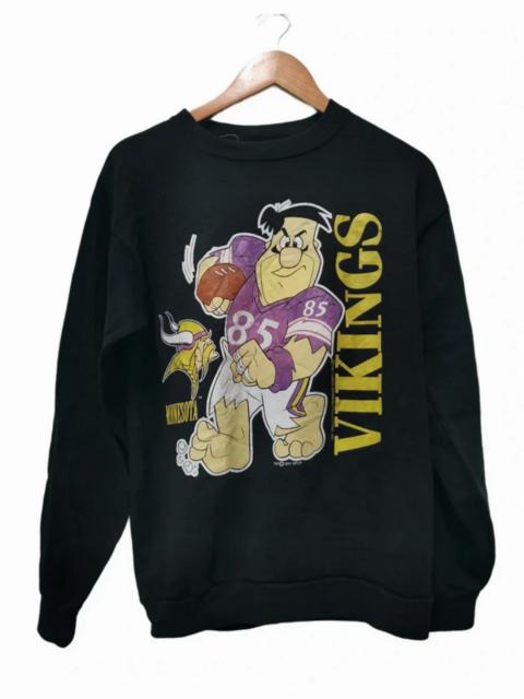 Other Designers Vintage - Vintage The Flintstones Vikings Team NFL Sweatshirt SOX