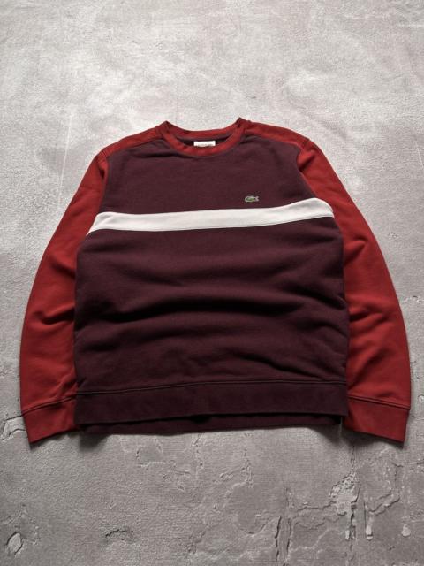 LACOSTE Vintage Lacoste Crocodile Striped Sweatshirt Crewneck