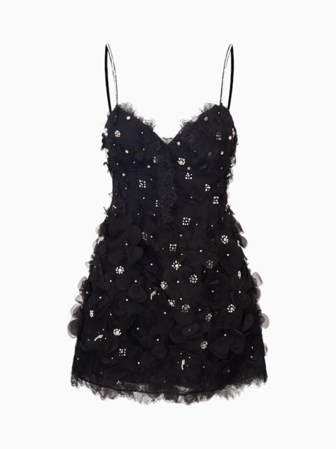 LoveShackFancy Ambessa Embellished Organza Mini Dress