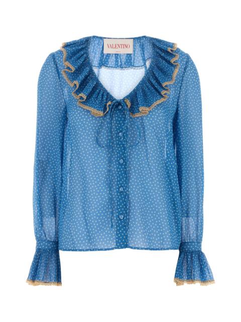 Valentino Printed silk blouse