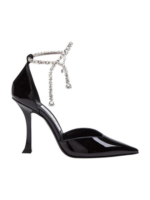 Stevie 100 Patent Leather Sandal With Crystal Anklet