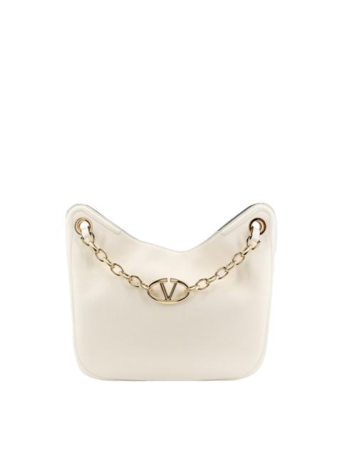 Valentino Valentino Garavani Vlogo Gate Grained Leather Hobo Bag