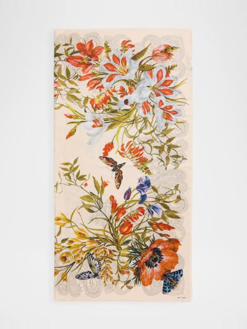 Etro Boheme Floral Silk Scarf