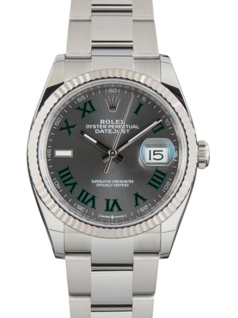 ROLEX Pre-Owned Rolex Datejust 36 Ref 126234 Wimbledon Dial