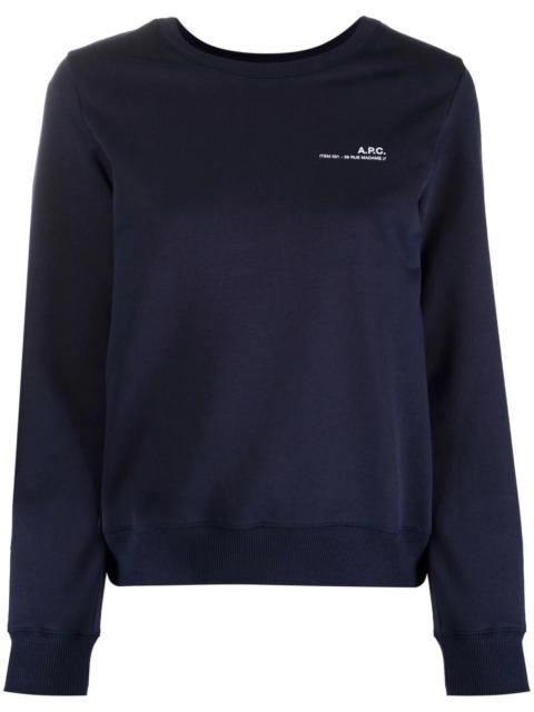 A.P.C. logo-print cotton sweatshirt