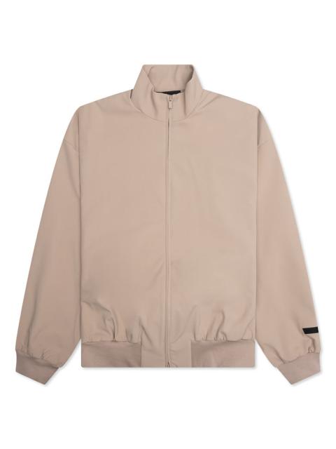 ESSENTIALS BONDED NYLON BOMBER JACKET - DESERT SAND