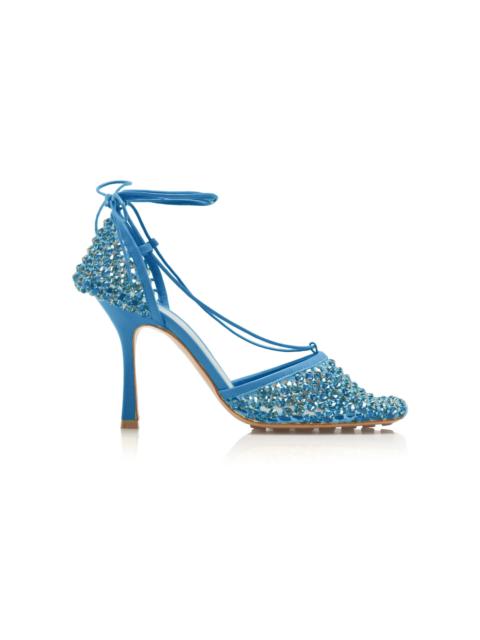 Bottega Veneta Sparkle Stretch Sandals blue