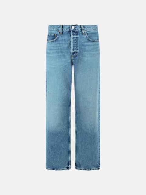 AGOLDE 'MAGNUS MID RISE BOW LEGS' 'FRICTION' COTTON JEANS