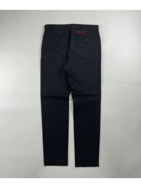 GUCCI Gucci Embroidered Logo Military Cotton Drill Pants