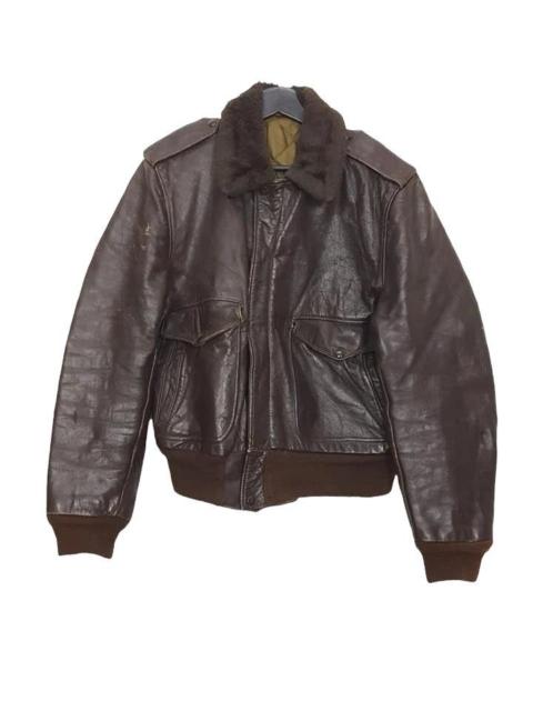 Schott Vtg. Schott G-1 Leather Quilted Lined Flight Aviator Jacket
