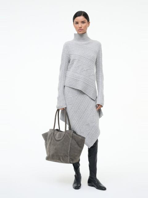 STAUD STAUD VEER SKIRT HEATHER GREY