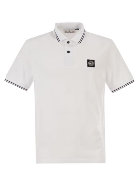 Stone Island Stone Island Men Slim Fit Short Sleeve Polo Shirt With Compass Patch