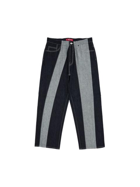 Supreme Supreme Paneled Stripe Baggy Jean 'Rigid Indigo'