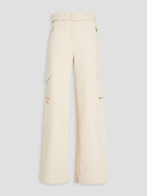 Zimmermann Belted cotton-blend terry cargo pants