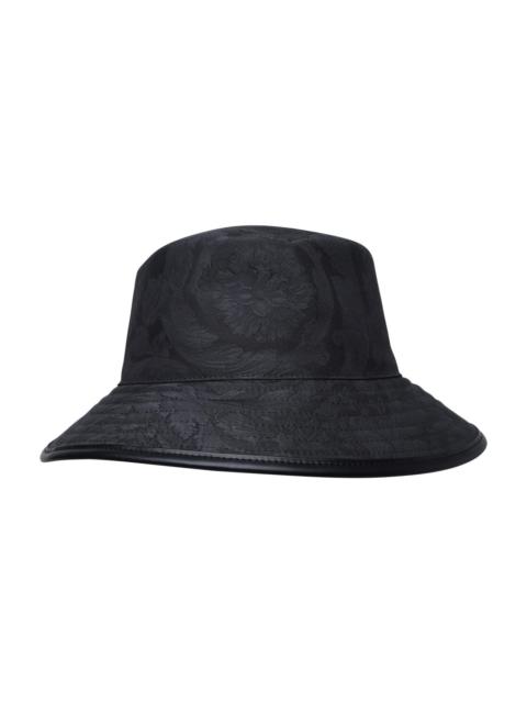 VERSACE Black Cotton Hat
