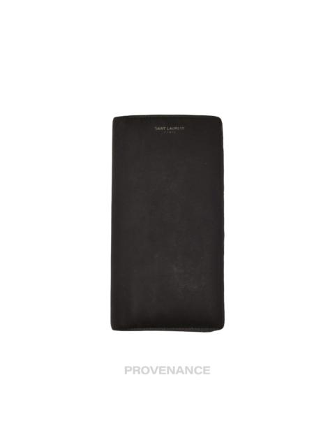 SAINT LAURENT Saint Laurent Paris SLP Long Wallet - Charcoal Pebbled Leather