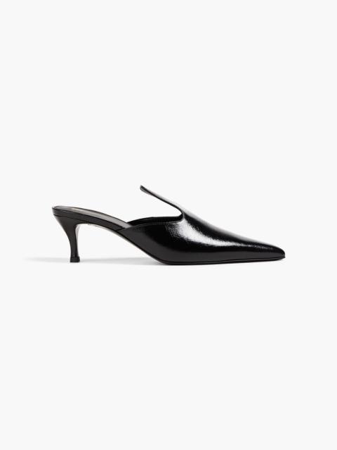 TOTEME Pencil crinkled patent-leather mules