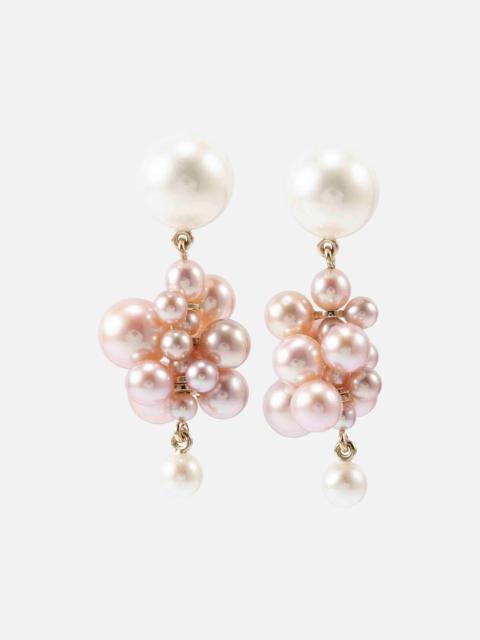 SOPHIE BILLE BRAHE Botticelli 14kt gold earrings with pearls