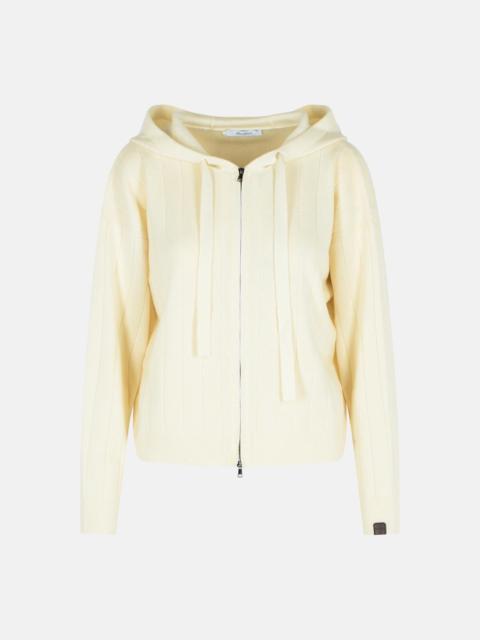 Max Mara 'RUBIERA' WHITE CASHMERE YARN CARDIGAN