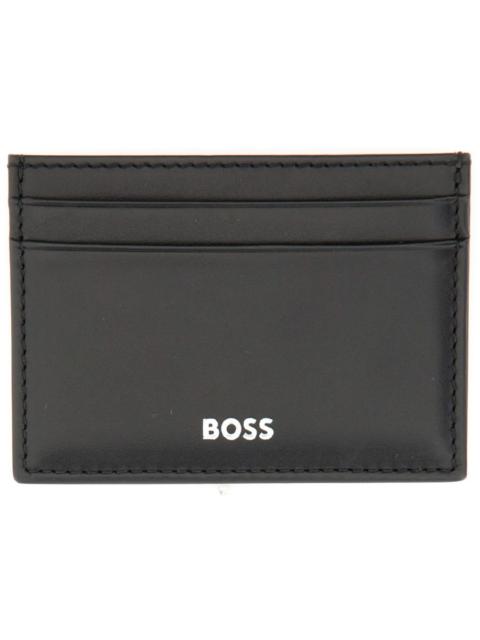 BOSS PORTACARTE IN PELLE CON LOGO