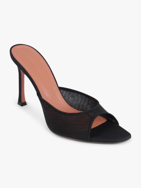 Amina Muaddi ALEXA 95MM MESH SLIPPER HEEL | BLACK
