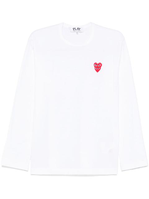 Comme des Garçons PLAY Stacked Red Emblem Tee Unisex