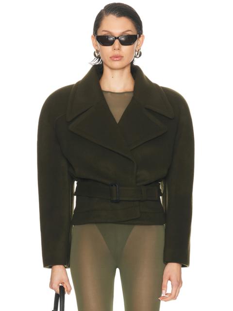 Stella McCartney Brushed Wool Short Coat