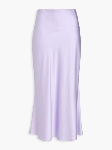 VERONICA BEARD Clover silk-blend satin midi skirt