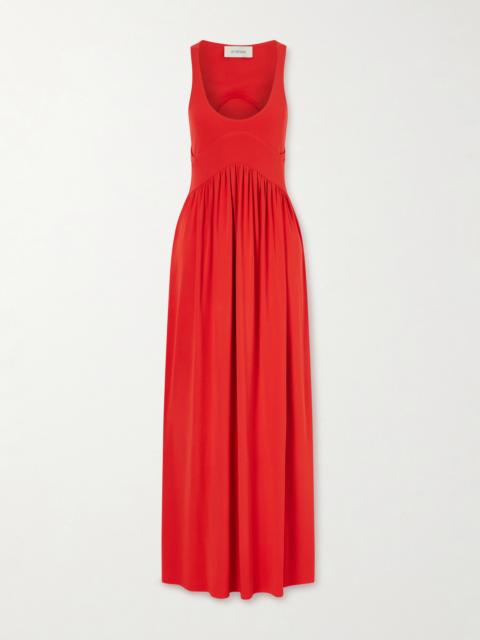 Sportmax Gathered Jersey Maxi Dress