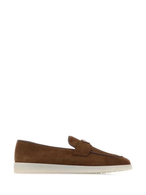 Prada Prada Men Brown Suede Loafers