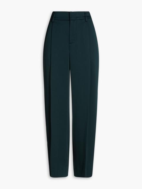 Other Designers Pleated twill wide-leg pants