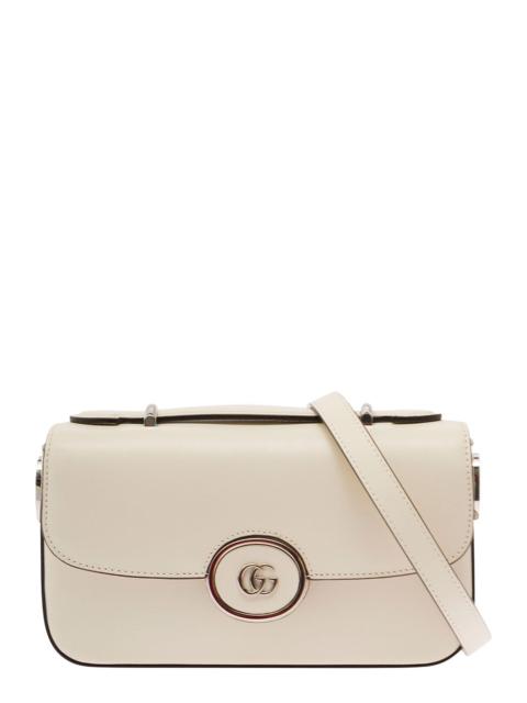 GUCCI Gucci Women 'Petite Gg' Mini White Shoulder Bag With Double G Detail In Leather Woman