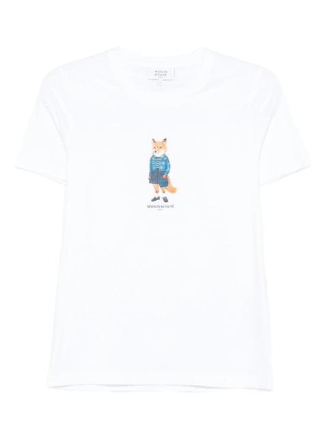Maison Kitsuné Maison Kitsuné Dressed Fox Print Cotton T-shirt