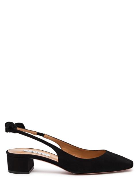 Very Bow Tie 35 suede slingback pumps